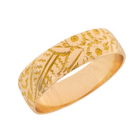 Antique band with floral motif from 1900-The Antique Ring Shop