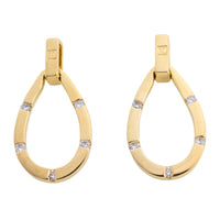 18 carat gold earrings with diamonds-Earrings-The Antique Ring Shop