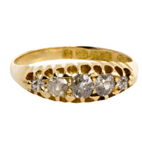 Victorian five stone diamond ring from 1898-Antique rings-The Antique Ring Shop