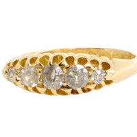 Victorian five stone diamond ring from 1898-Antique rings-The Antique Ring Shop