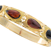 Vintage garnet bracelet in 14 carat gold-Bracelets-The Antique Ring Shop