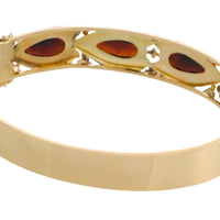 Vintage garnet bracelet in 14 carat gold-Bracelets-The Antique Ring Shop