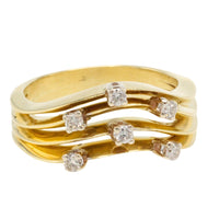 Vintage 18 carat gold ring with diamonds
