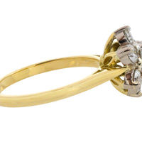 Vintage diamond cluster ring in 18 carat gold