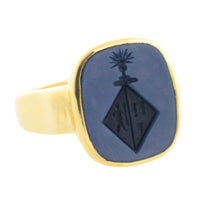 Vintage signet intaglio ring-Vintage Rings-The Antique Ring Shop