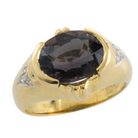Tourmaline and diamond rig in 18 carat gold-Vintage Rings-The Antique Ring Shop