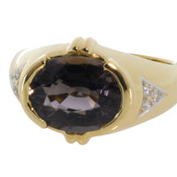 Tourmaline and diamond rig in 18 carat gold-Vintage Rings-The Antique Ring Shop