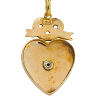 Victorian peridot and pearl pendant and chain-Pendants-The Antique Ring Shop