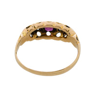 Edwardian period ruby and rose diamond ring-Antique rings-The Antique Ring Shop