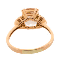 Morganite and diamond ring in 18 carat roe gold-Vintage Rings-The Antique Ring Shop