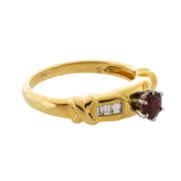 Ruby and baguette diamond ring-engagement rings-The Antique Ring Shop