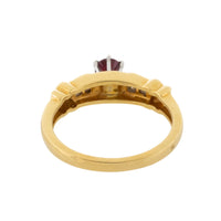 Ruby and baguette diamond ring-engagement rings-The Antique Ring Shop