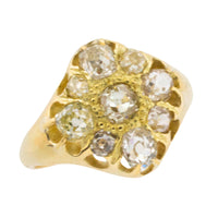 Victorian old mine cut diamond cluster ring-Antique rings-The Antique Ring Shop