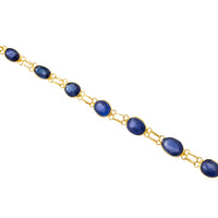Vintage sapphire bracelet in 14 carat gold-Bracelets-The Antique Ring Shop