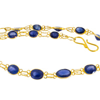 Vintage sapphire bracelet in 14 carat gold-Bracelets-The Antique Ring Shop