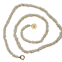 Baroque pearl necklace with 18 carat gold clasp-The Antique Ring Shop