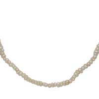 Baroque pearl necklace with 18 carat gold clasp-The Antique Ring Shop