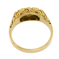 Vintage emerald and diamond ring in 18 carat gold-engagement rings-The Antique Ring Shop