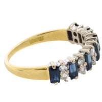 18 carat gold sapphire and diamond ring-The Antique Ring Shop
