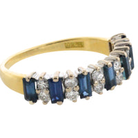 18 carat gold sapphire and diamond ring-The Antique Ring Shop