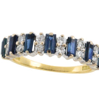 18 carat gold sapphire and diamond ring-The Antique Ring Shop