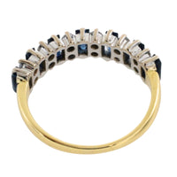 18 carat gold sapphire and diamond ring-The Antique Ring Shop