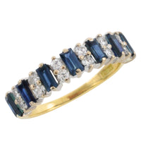 18 carat gold sapphire and diamond ring-The Antique Ring Shop