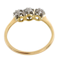 Vintage three stone diamond ring-engagement rings-The Antique Ring Shop