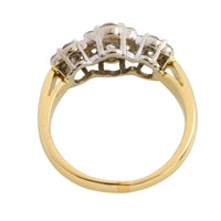 Diamond triple cluster ring in 18 carat gold