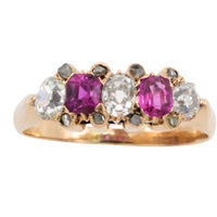 Antique ruby and old cut diamond ring-Antique rings-The Antique Ring Shop