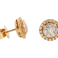 Diamond studs in 18 carat gold-Earrings-The Antique Ring Shop