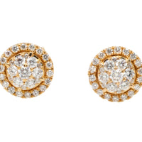 Diamond studs in 18 carat gold-Earrings-The Antique Ring Shop