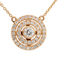 Diamond pendant and chain in 18 carat gold-Pendants-The Antique Ring Shop
