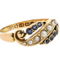 Edwardian sapphire and pearl ring from 1908-Antique rings-The Antique Ring Shop