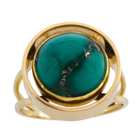 Turquoise ring in 14 carat gold-Vintage Rings-The Antique Ring Shop