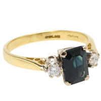 Vintage sapphire and diamond ring-Vintage Rings-The Antique Ring Shop
