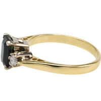 Vintage sapphire and diamond ring-Vintage Rings-The Antique Ring Shop