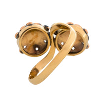Vintage Toi et Moi garnet ring-Vintage Rings-The Antique Ring Shop