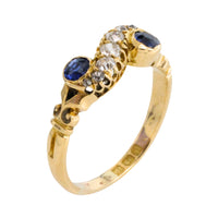 Sapphire and diamond ring from 1903-Antique rings-The Antique Ring Shop