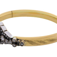Vintage rose cut diamond bracelet in 14 carat gold and silver