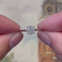 Solitair ring met een oud geslepen diamant