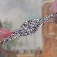 Edwardiaanse schakelarmband met diamanten