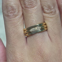 Driebands ring met diamanten