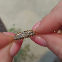18 karaat Victoriaanse diamanten ring uit 1899
