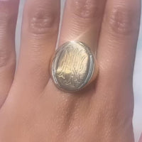 Grote zware antieke zegelring uit 1910
