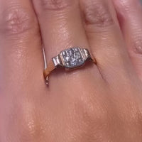 Art Deco oud geslepen diamanten ring