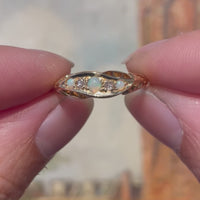 Antique opal and diamond ring from 1919