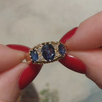 Saffieren en diamanten ring uit 1913