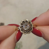 Oud geslepen diamanten ring
