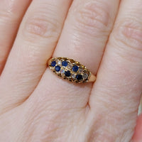 Edwardian sapphire and diamond ring from 1905